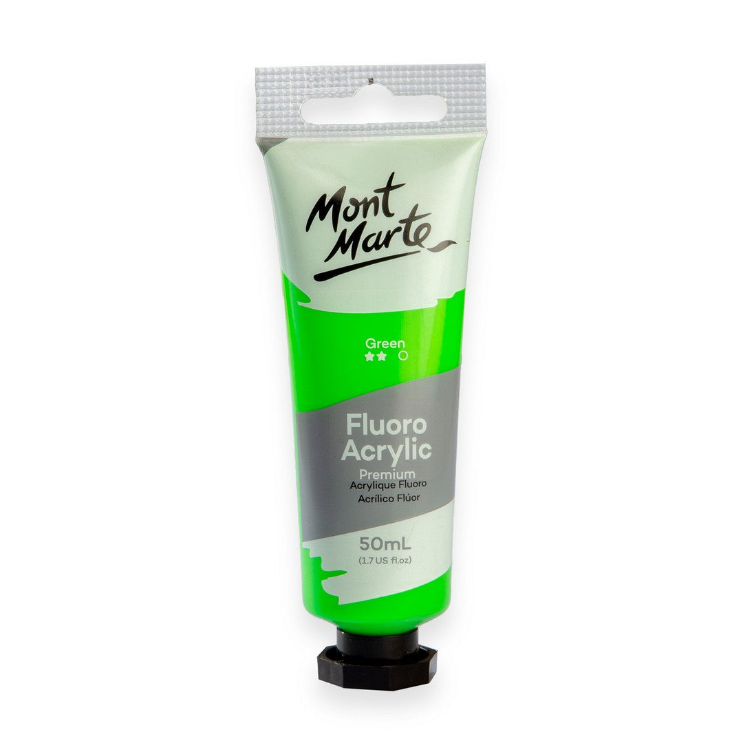 Mont Marte Premium Fluro Acrylic Paint - Green