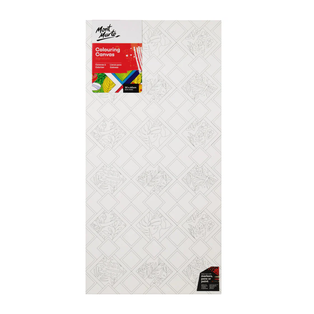 Mont Marte Colouring Canvas 30x60cm Infinity assorted