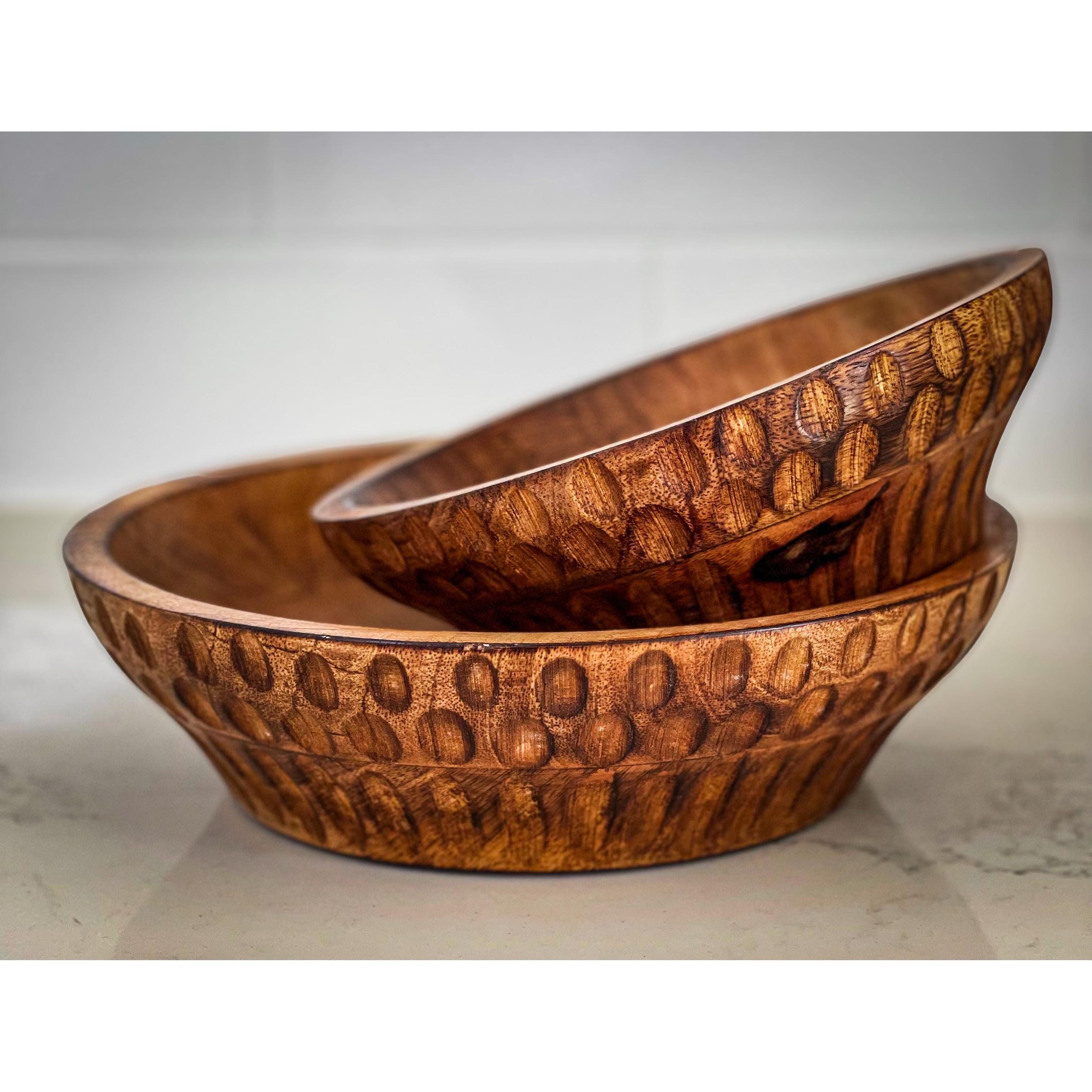 Mango Wood Bowl 25x7cm Default Title