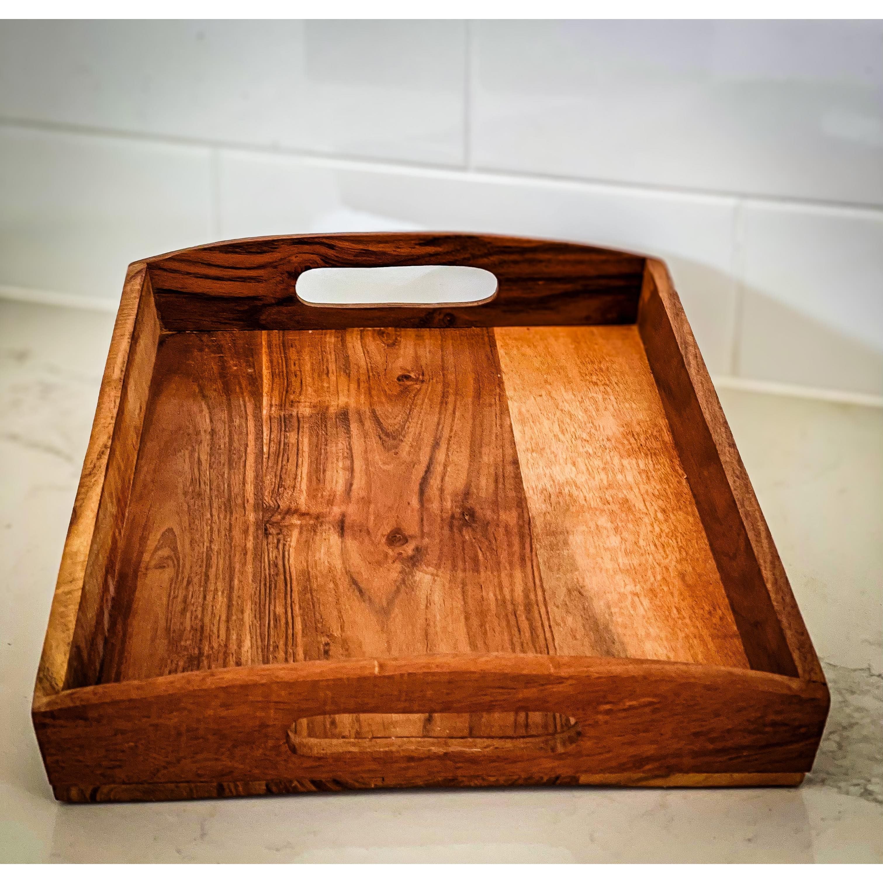 Acacia Wood Tray 43x28x5cm Default Title