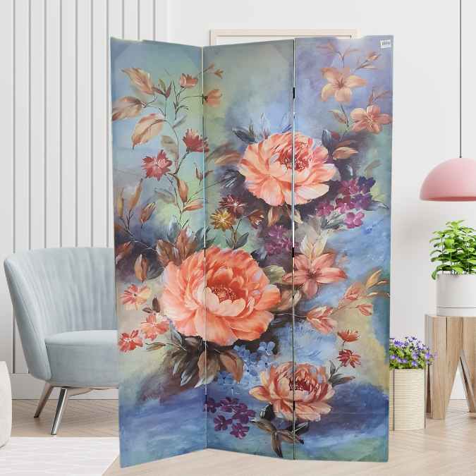 Canvas Screen Room Divider - Flower Range - Dollars and Sense