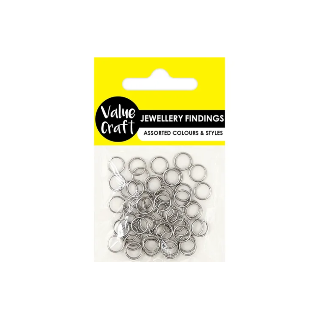 Jf Split Rings 8Mm Silver 50Pcs