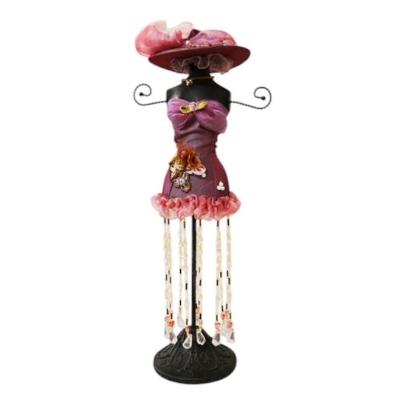 Jewellery Stand Mauve Satin