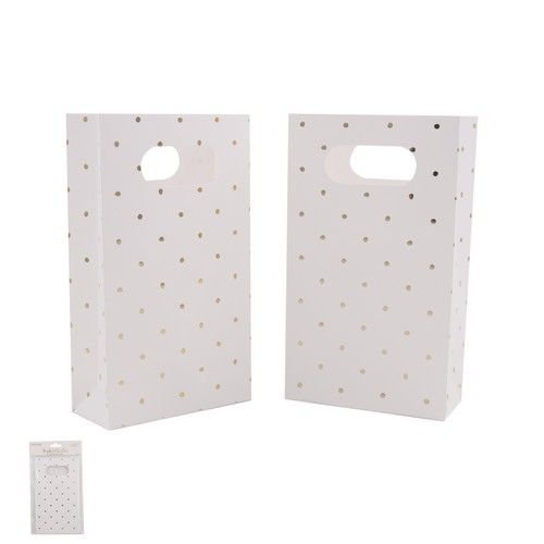 Party Bag Metallic Gold Polka Dot - Dollars and Sense