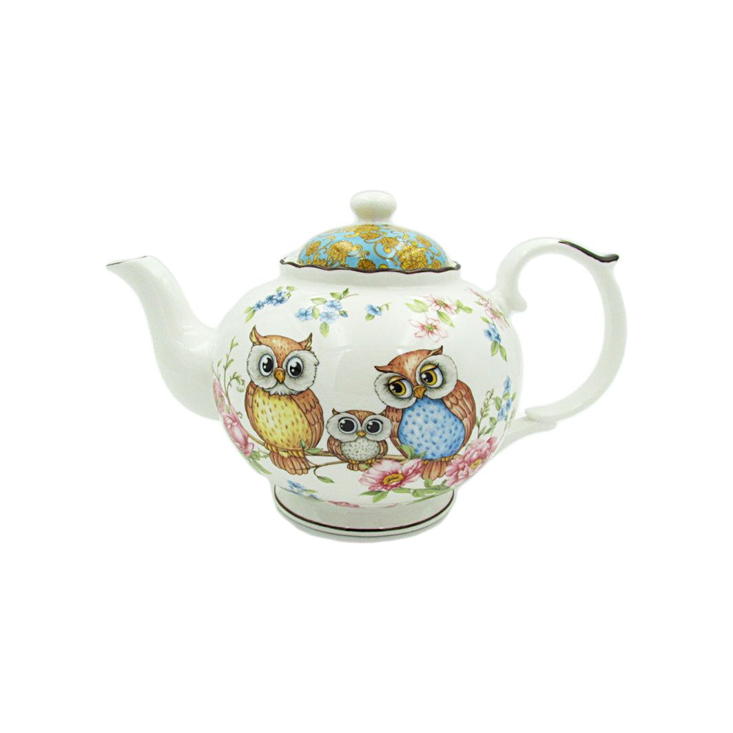 Owls Teapot Fine Bone China - Dollars and Sense