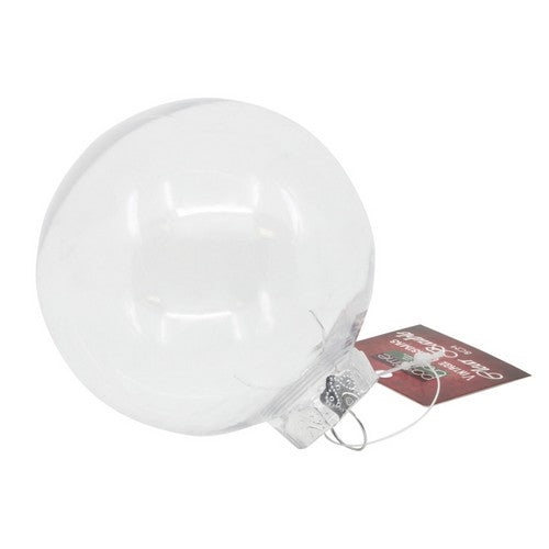 Xmas Clear Bauble DIY 8cm - Dollars and Sense