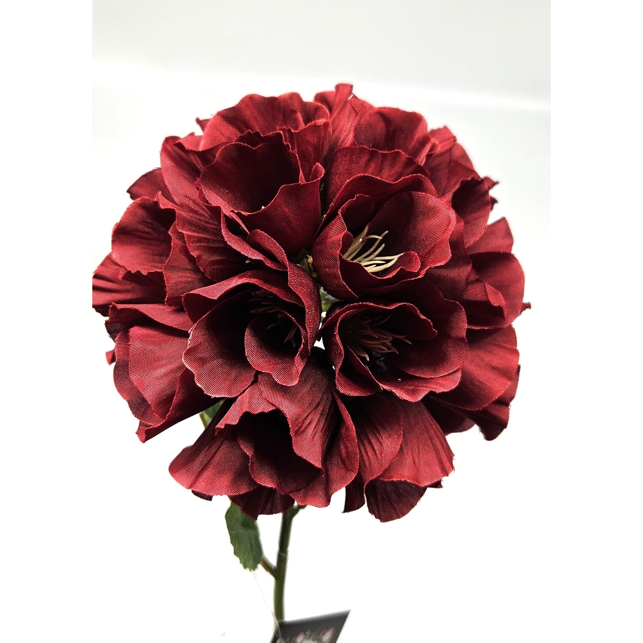 Artificial Burgundy Ball Flower - Dollars and Sense