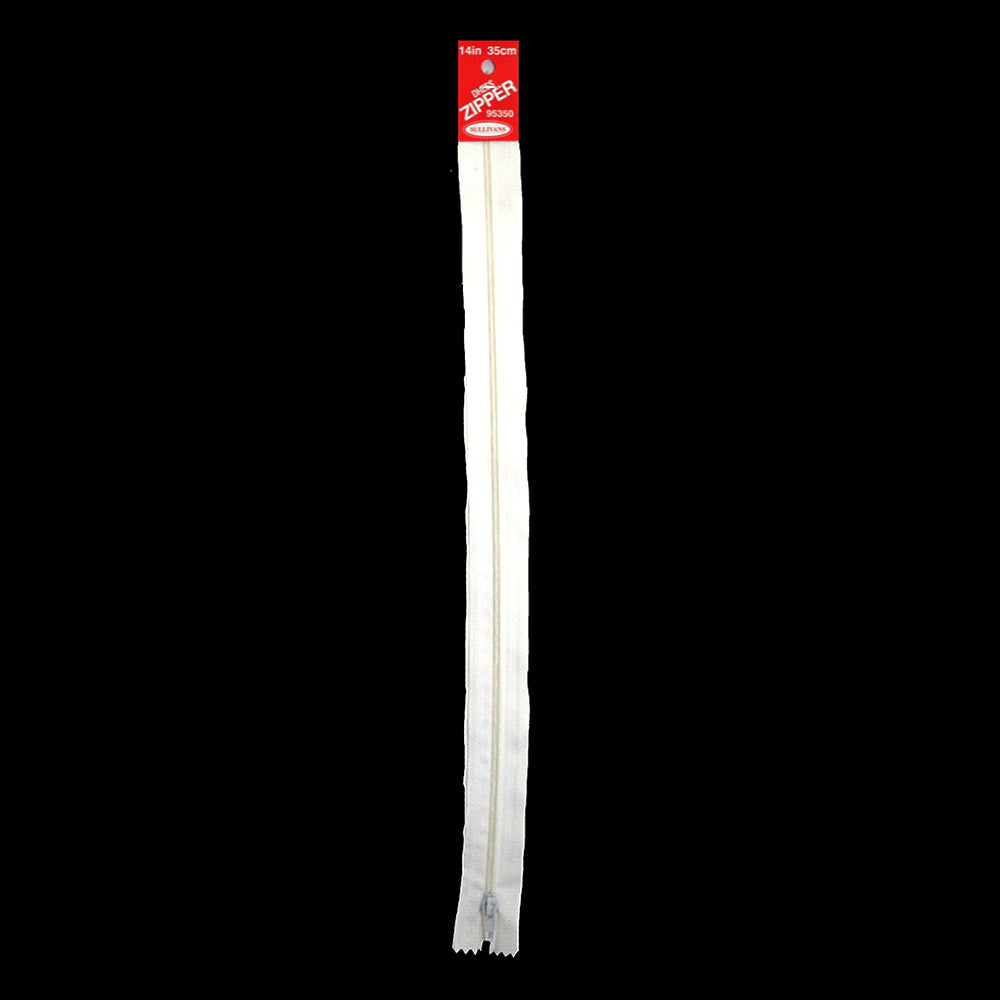 Nylon Dress Zipper - White - Dollars and Sense