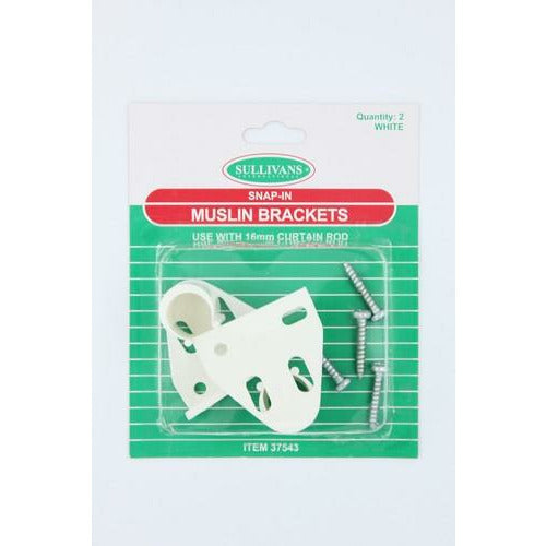 Snap-In Muslin Brackets - White - Dollars and Sense