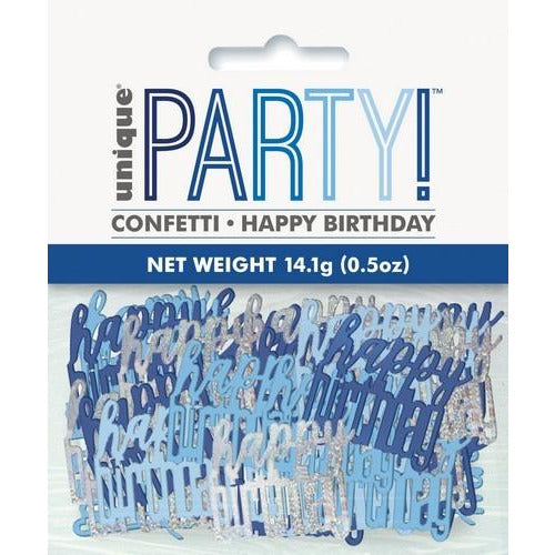 Happy Birthday Foil Confetti - Blue - Dollars and Sense