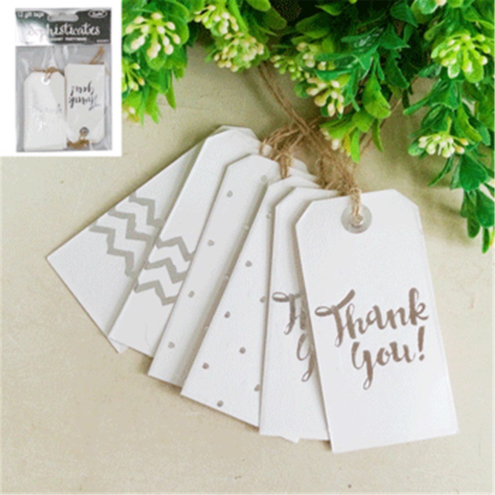 Thank You Gift Tags - Metallic Silver