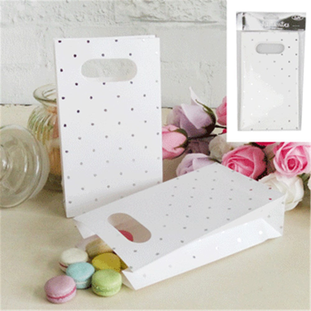 Loot Party Bag Polka Dot - Metallic Silver