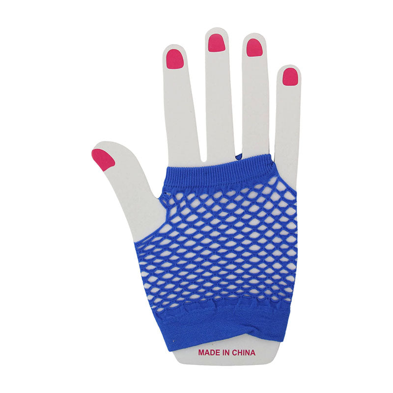 Fishnet Gloves-Blue