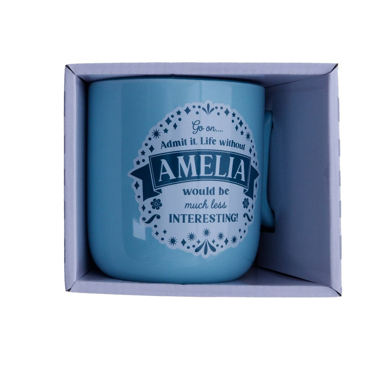 Amelia About Me Mug - Dollars and Sense