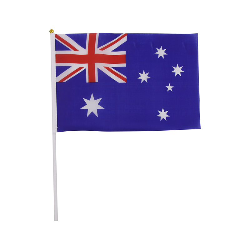 6Pk 20X30Cm Australian Flag On Stick