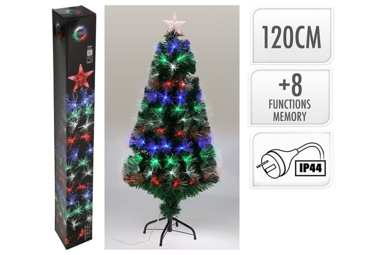 1PC XMASTREE 120CM FIBEROPTICMULTI135LED