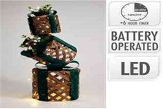 1PC ROUND GIFTBOXES STACKED LED 73CM B/O