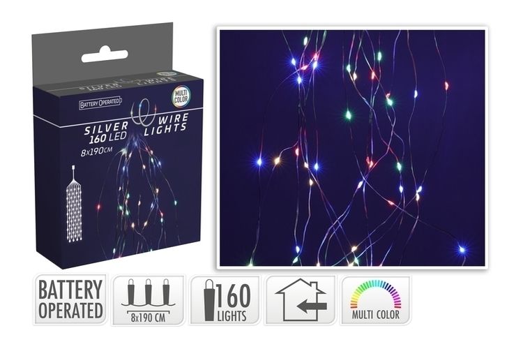 160LED SILVERWIRE IP44CASMULTIB/O 8X1.9M