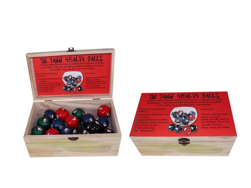 *4cm Metal Yin Yang Ball in Box 4 Asstd