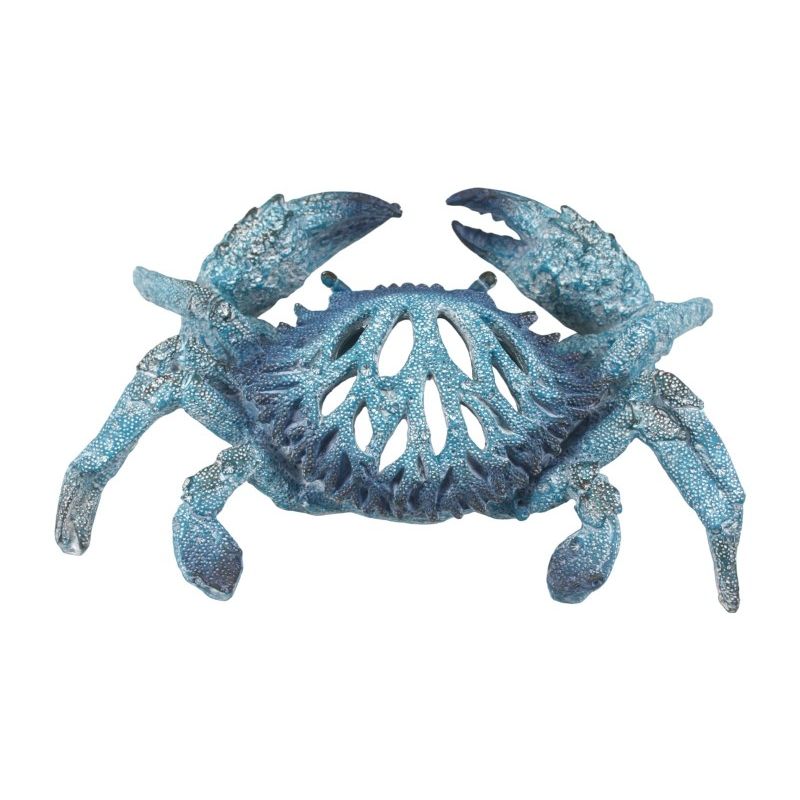 27cm Blue Crab W/ Coral Décor SKU BEACORCR - Dollars and Sense