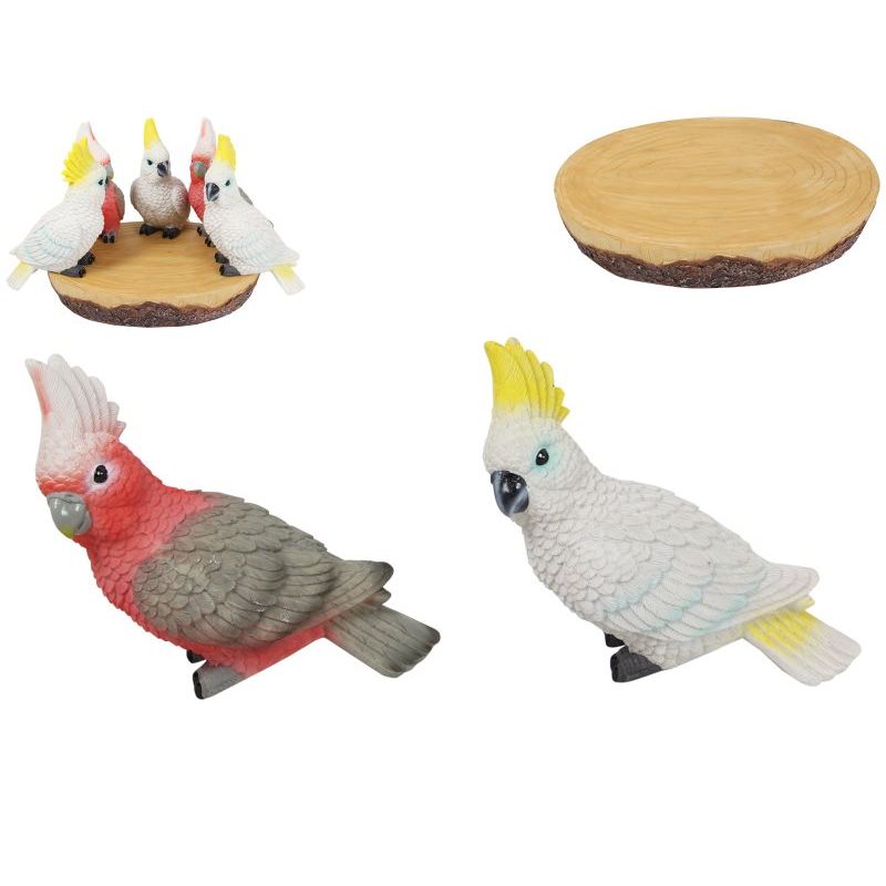 *20cm Cockatoo & Galah on Display SKU BIRDPACK - Dollars and Sense