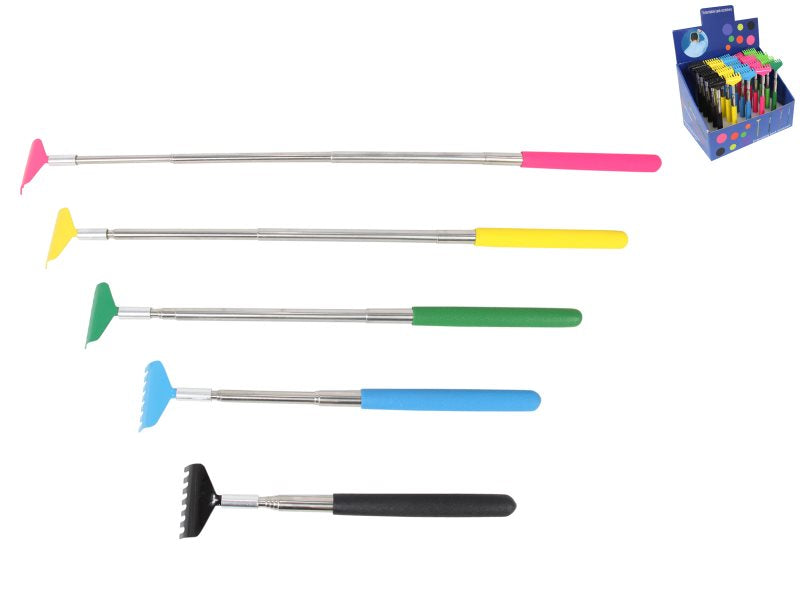 *68cm Extendable Back Scratcher 5 Asst