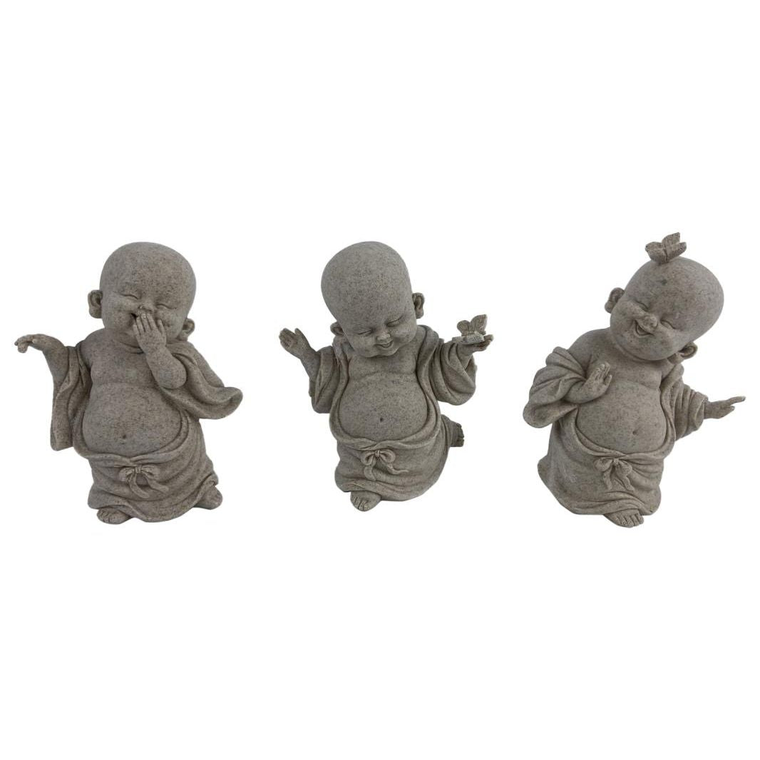 16cm Happy Buddha in Natural Finish SKU BUDHSBU - Dollars and Sense
