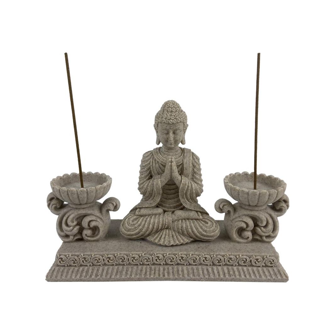 Twin Tealight Holder - Rulai Buddha