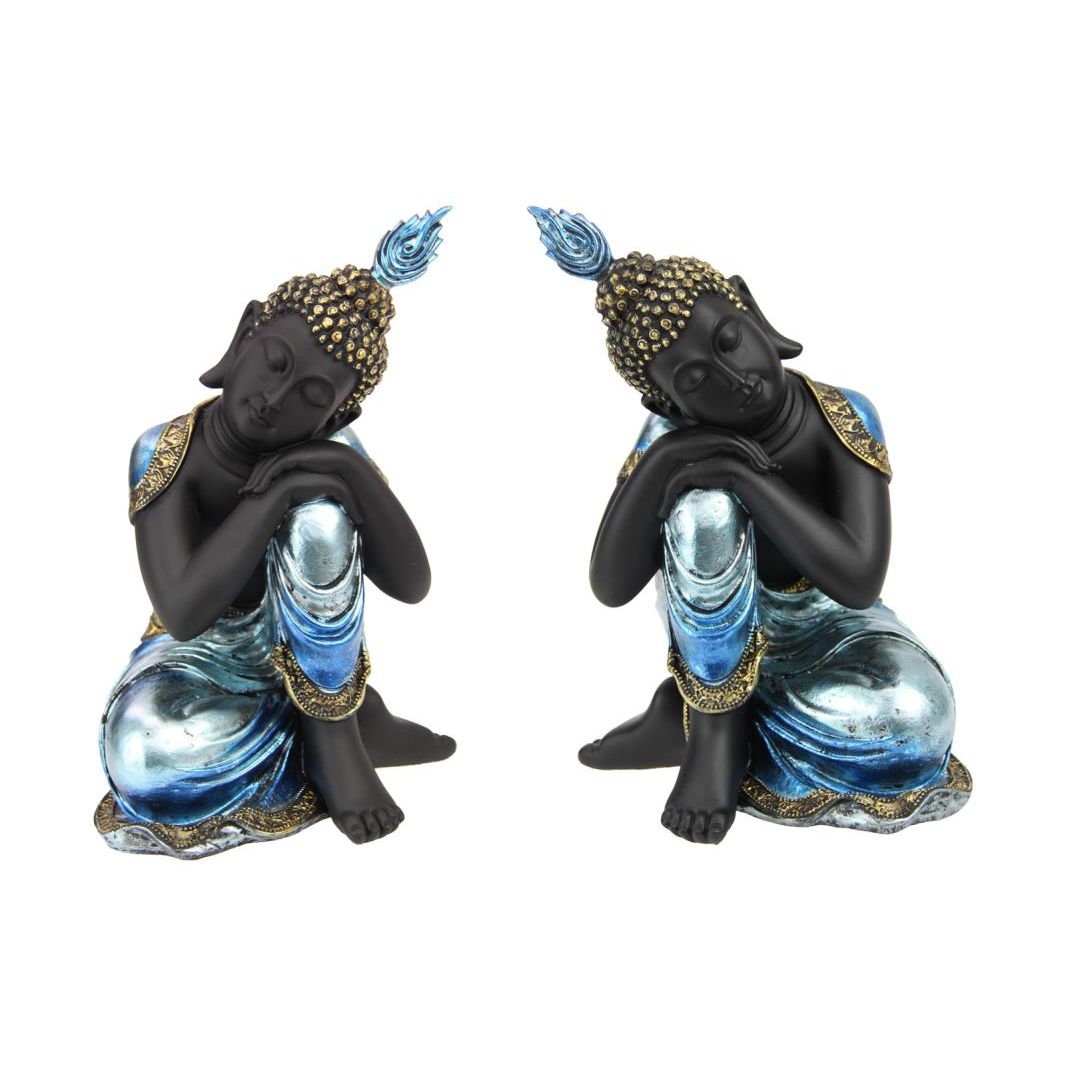 18cm Rulai Resting Blue Buddha 2 Asstd SKU BUDRBLRES - Dollars and Sense