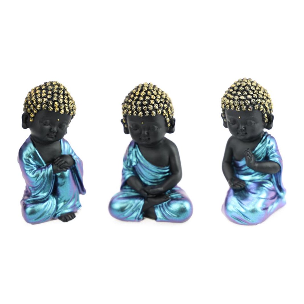 Sitting Rulai Buddha - Blue Robe - Dollars and Sense