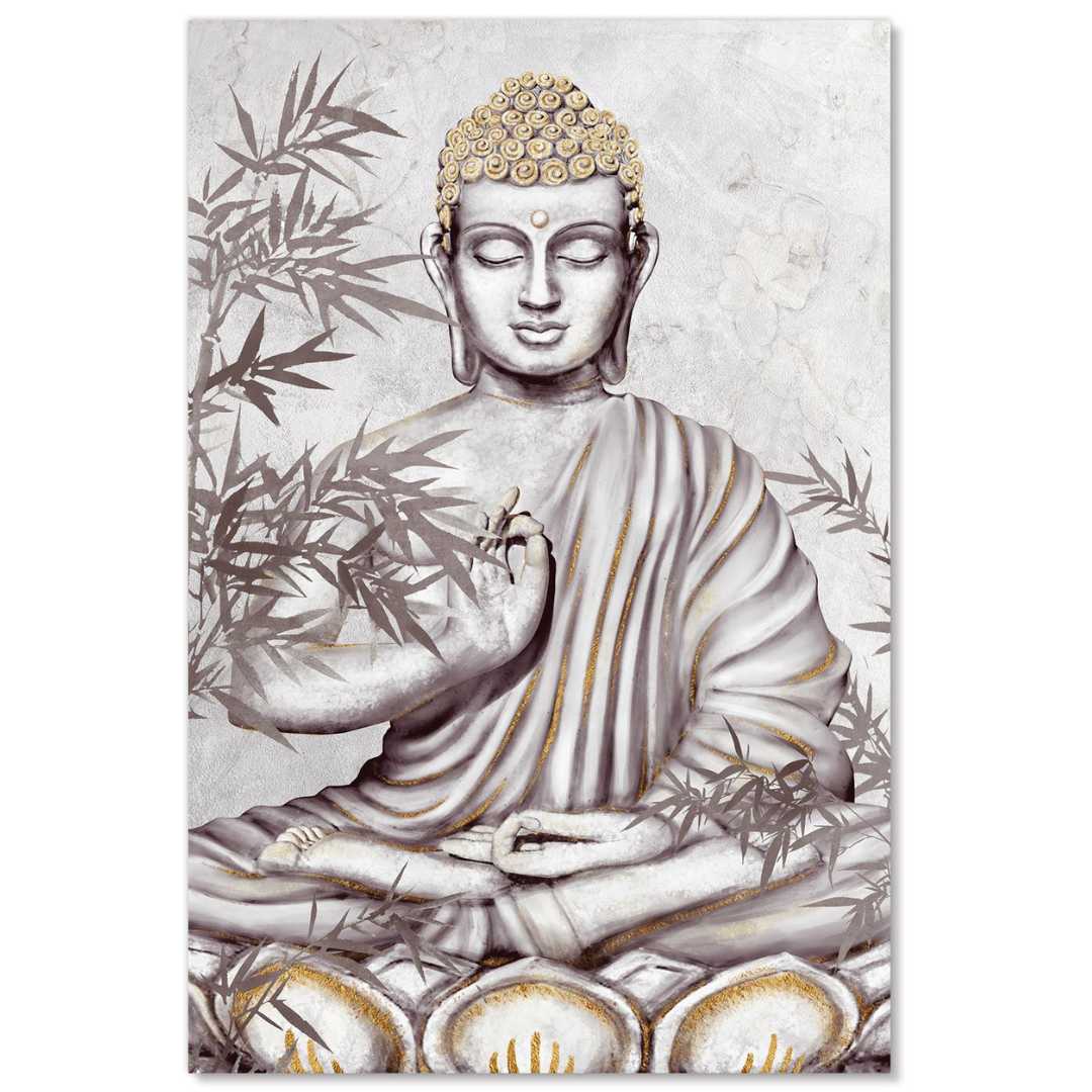 Canvas Print Buddha or Gold Leaves - Dollars and Sense