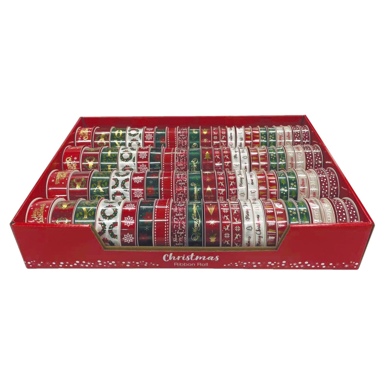 Xmas Ribb Roll 2M Traditional Asst