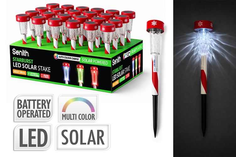 1PC SOLAR STAKE C/CANE COLOURCHANGE 38CM