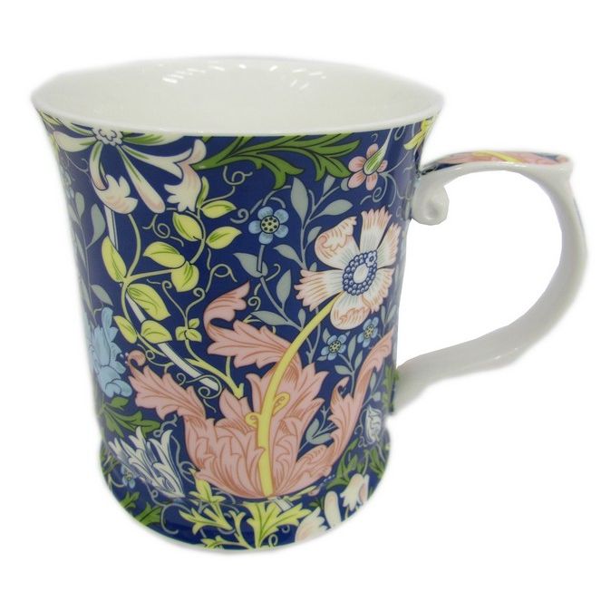 William Morris Dark Blue Flower Mug 415ml