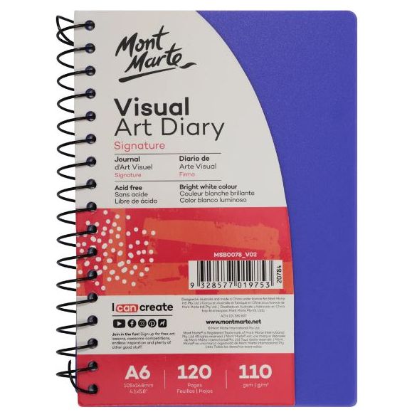 MM Visual Art Diary PP Coloured Cover A6 - Dollars and Sense