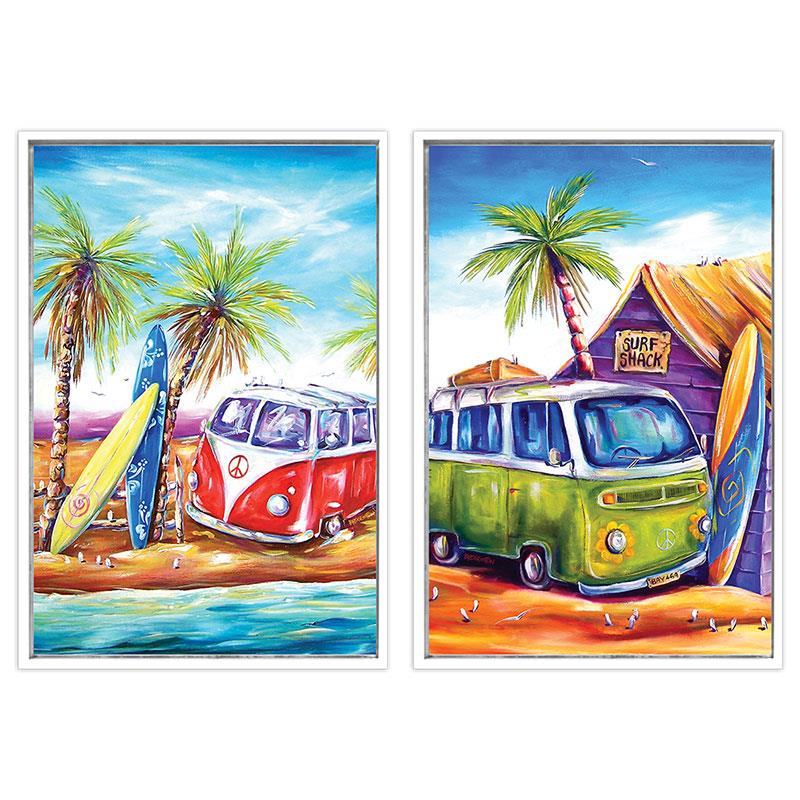 60x90cm Framed Kombi Artwork 2 Ass 40% SKU DBSKFR60 - Dollars and Sense