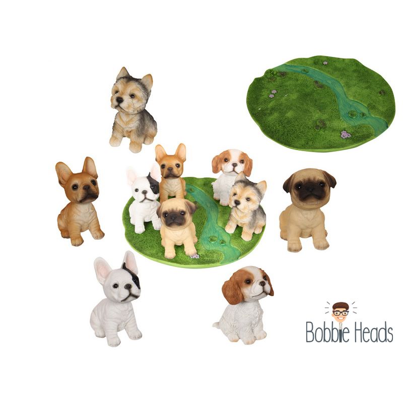 13cm Bobble Head Dog on Grass Display SKU DOGBOBPK - Dollars and Sense