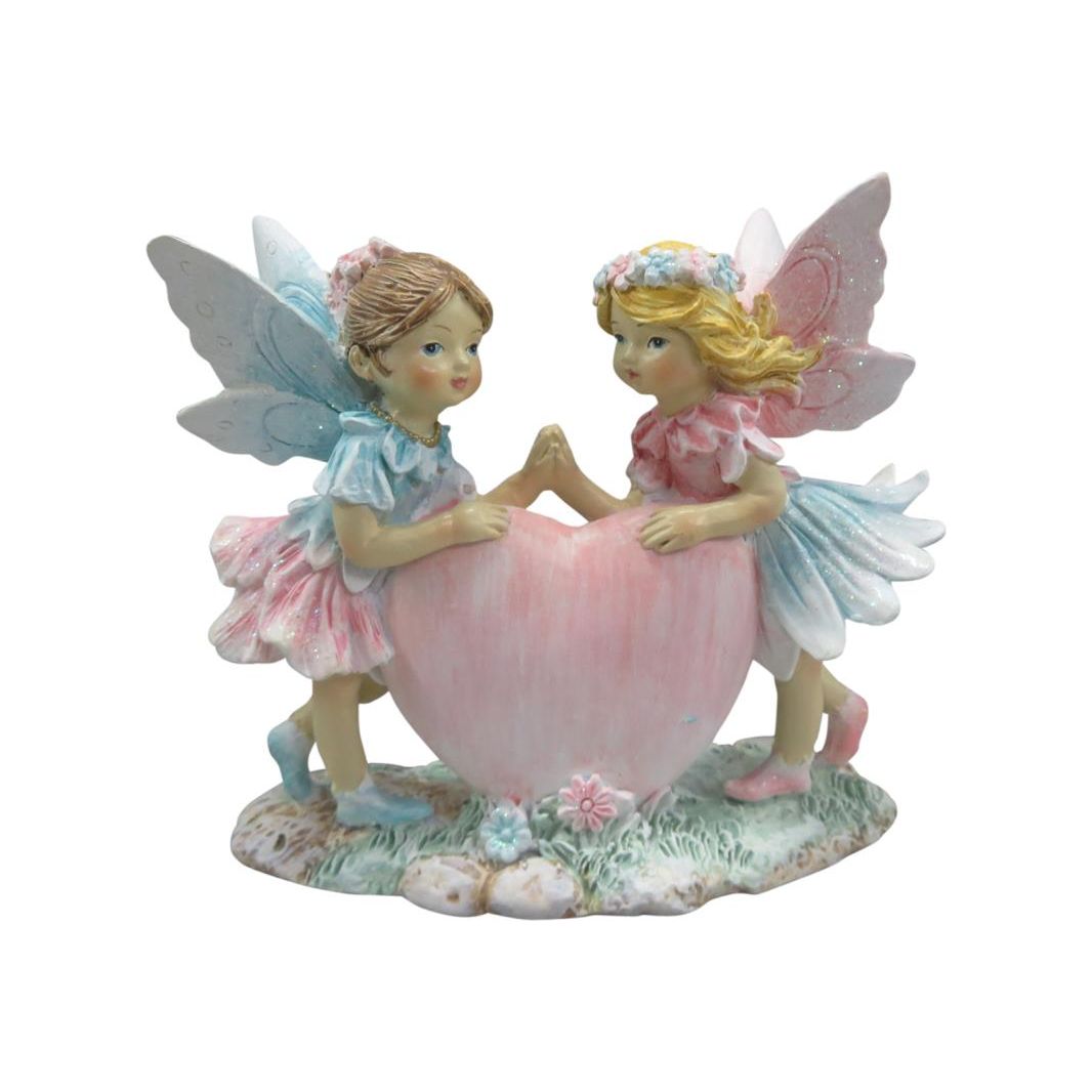 Twin Fairies Holding Hands - Heart - Dollars and Sense