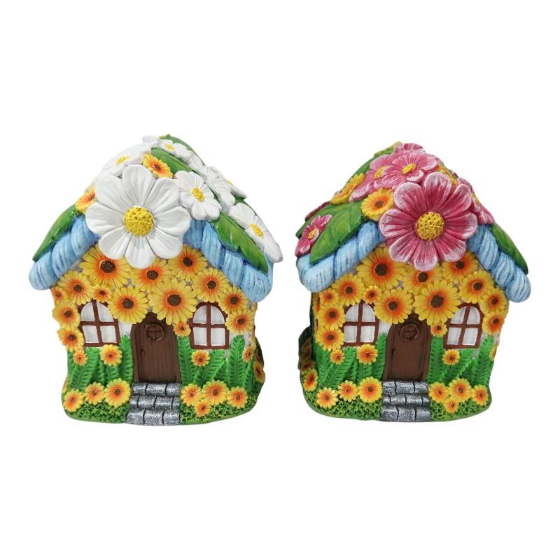16x13cm Flower Fairy House 2 Ass SKU FAIGHSFL - Dollars and Sense