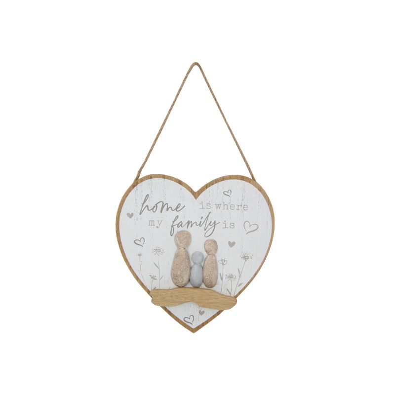 18Cm Heart Shape Family Hanging Plq SKU FAMPLPEO - Dollars and Sense