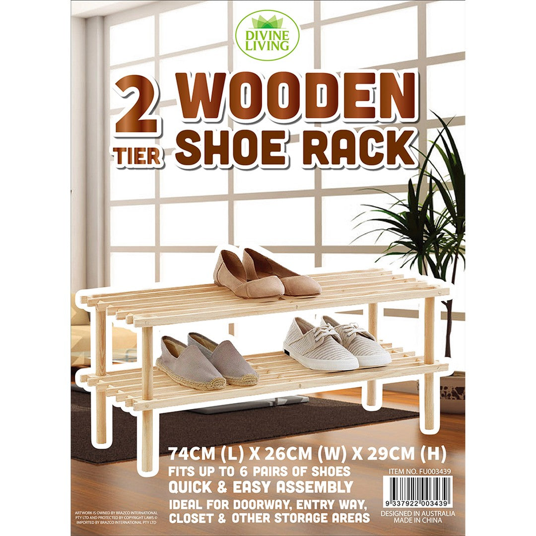 Shoe Rack 2 Tier - Natural NOT CORE