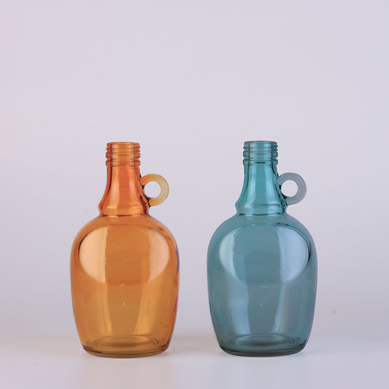 Glass Bottle Coloured 11.5x22.5cm