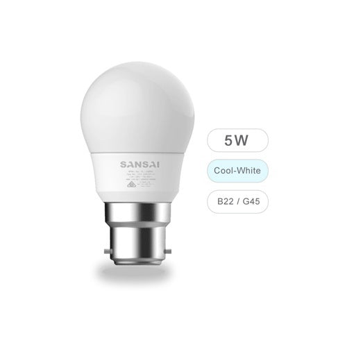 G45 B22 Daylight LED Bulb - 5W