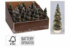 1PC 12LED TREE SISAL 20CM GREEN W/W B/O