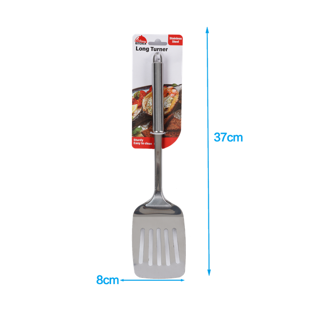 Kitchen Long Slotted Turner - Stainless Steel - Dollars and Sense