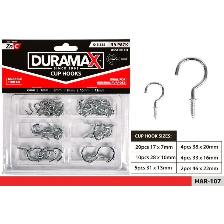 Cup Hooks - Silver