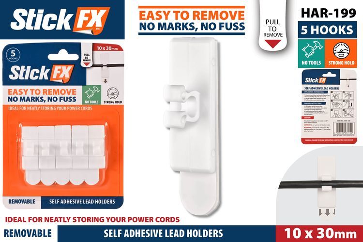5pce Self-Adh Lead Hold-4mm-Removable
