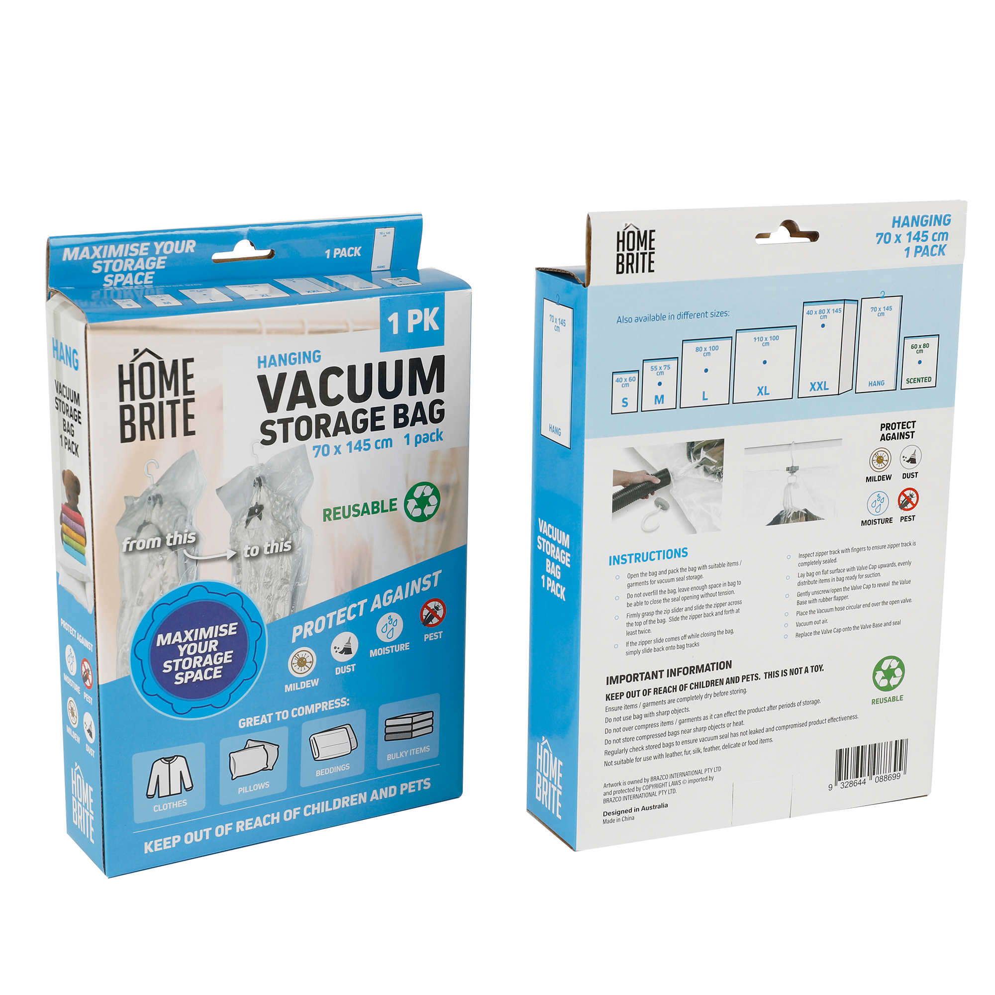 Vacuum Storage - Hang Bag - Dollars and Sense