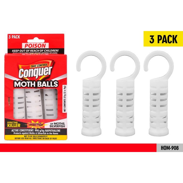 Mothballs Hanging Cylinder 27g 3pk