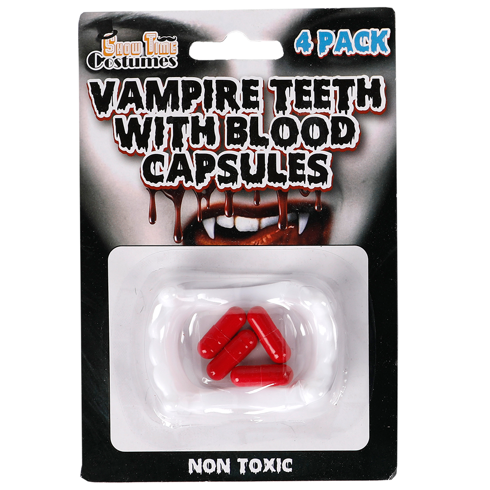Vampire Teeth W Blood Capsule